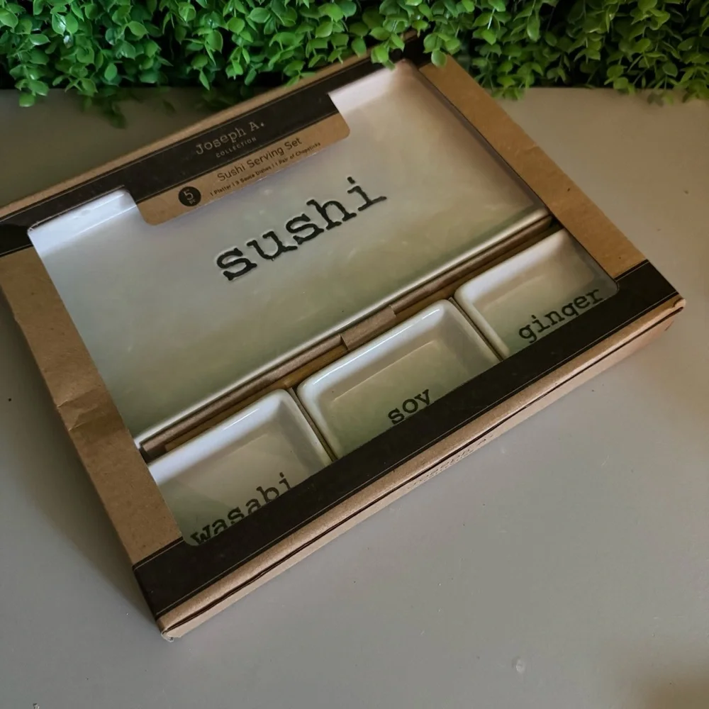 Joseph A. Collection 5pc White Sushi Serving Set New in box